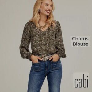 CAbi Chorus Blouse - Black and Gray